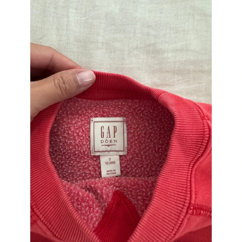 Gap x Doen Kids Red Graphic Sweatshirt Pullover 2 Years Old